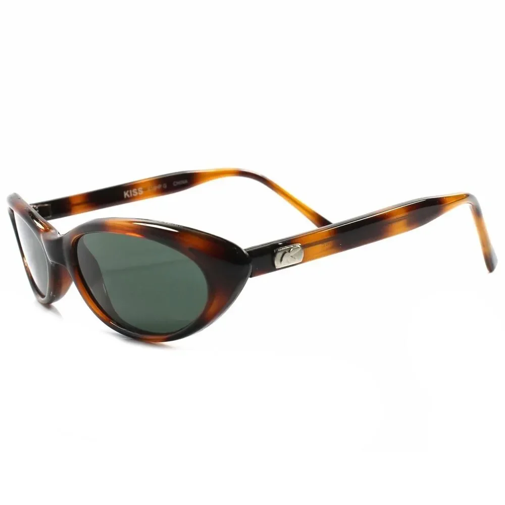 Genuine Vintage Deadstock 80s Fashion Havana Rockabilly Small Cat Eye Sunglasses